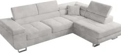 Ecksofa ANTON L-Form mit Schlaffunktion, beige Eckcouch mit Bettkasten Schlafcouch