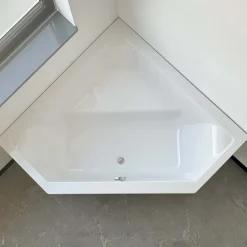 ECOLAM Badewanne 140x140 Irma Acrylwanne Eckwanne Wanne Schürze Siphon Viega GRATIS
