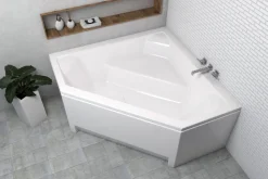 ECOLAM Badewanne 140x140 Irma Acrylwanne Eckwanne Wanne Schürze Siphon Viega GRATIS