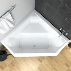 ECOLAM Badewanne 140x140 Irma Acrylwanne Eckwanne Wanne Schürze Siphon Viega GRATIS
