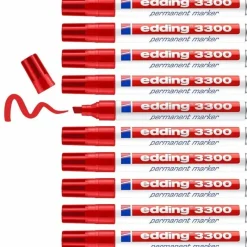10 edding 3300 Permanentmarker rot 1,0 - 5,0 mm