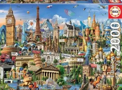 Educa Puzzle 9217697 - Europe Landmarks - 2000 Teile Puzzle