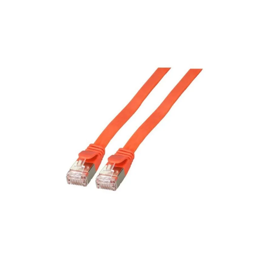 EFB RJ45 Flachpatchkabel U/FTP, Cat.6A, PVC, 3m, rot