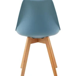 EGGREE 4er Set Esszimmerstühle Skandinavisch Design Buche Massivholz Lederoptik