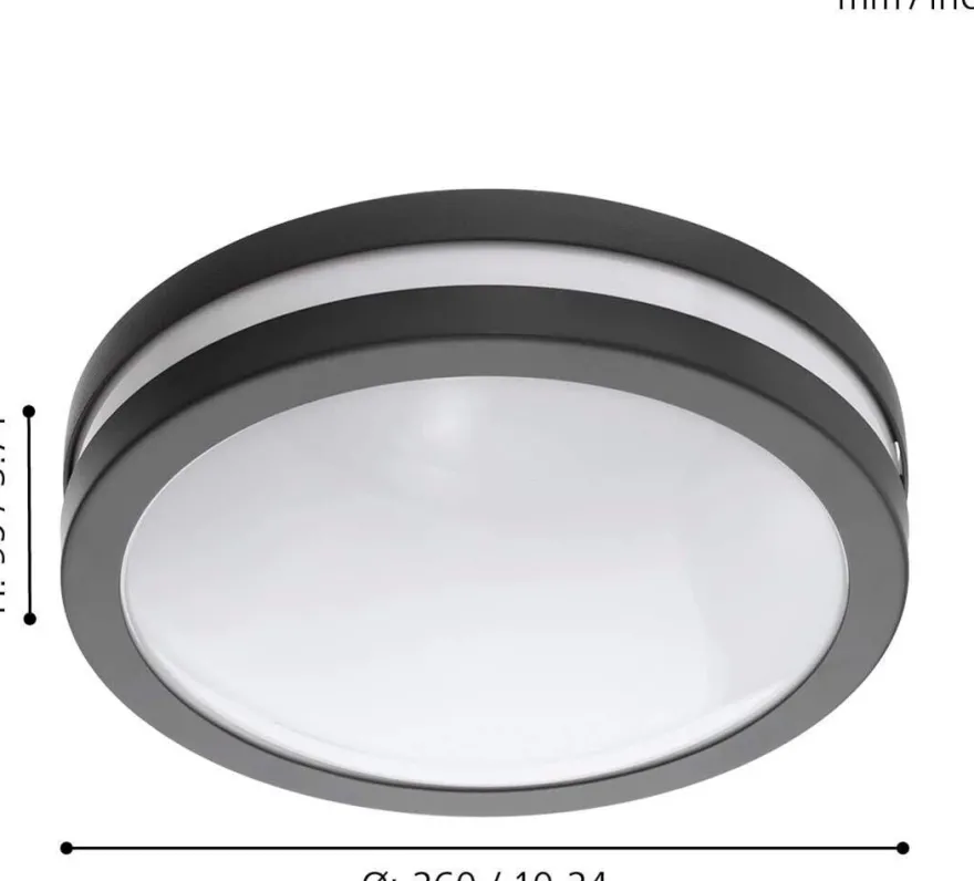 EGLO Connect-C Locana-C Außenleuchte smart Outdoor tw BT EEK: (Spektrum A-G)