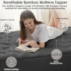 Eheyciga Gel Topper 135x190cm Memory Foam Matratzentopper, Dunkelgrau, 3cm