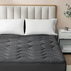 Eheyciga Gel Topper 135x190cm Memory Foam Matratzentopper, Dunkelgrau, 3cm