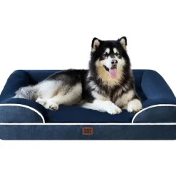 Eheyciga Orthopädisches Hundebett XXL (132x104cm) aus Memory Foam, waschbar