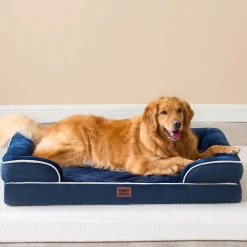 Eheyciga Orthopädisches Hundebett XXL (132x104cm) aus Memory Foam, waschbar