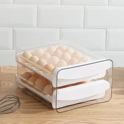 Eierbehälter 40 Gitter 2 Schichten Eierhalter Eierschublade Aufbewahrungsbox