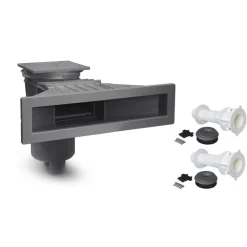 Einbauteile Set Fluidra Seaviewskimmer mit M5 Gewindehülsen und 2 Einlaufdüsen