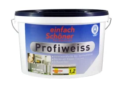 einfach Schöner 1 L. Profiweiss Weiss Matt, Wandfarbe der Spitzenklasse, 7-10 m²