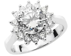Eleganter 925 Sterling Silber Damen - Ring mit Zirkonia