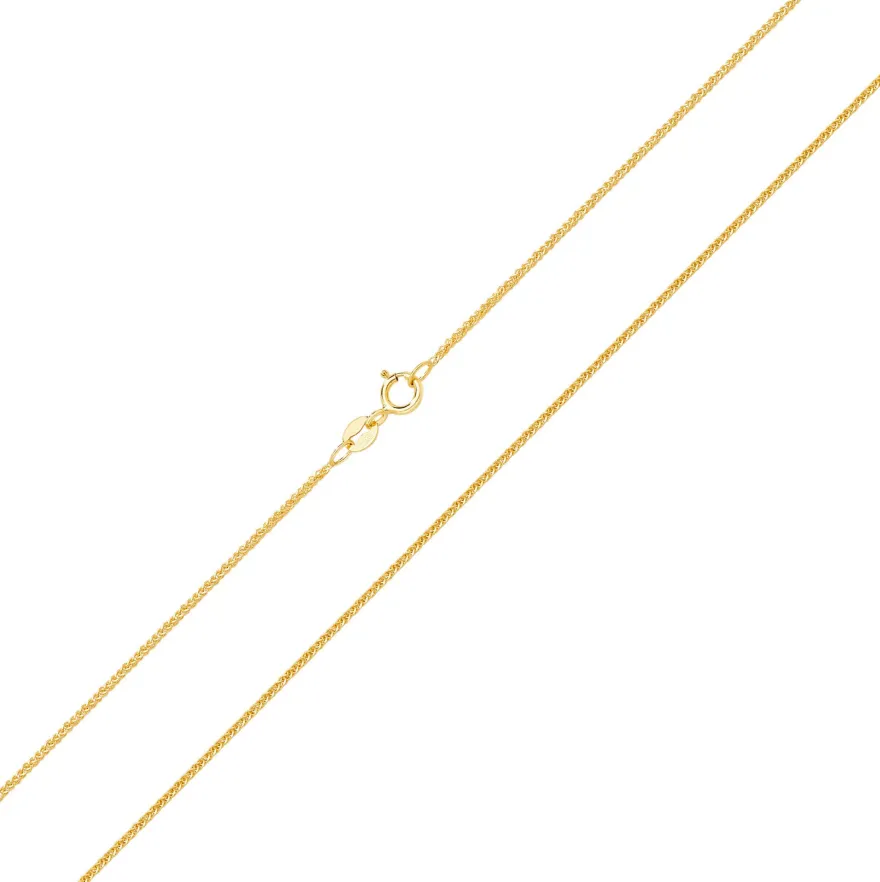 Elegant 9 Karat (375) Gold Damen - Haferkorn Kette