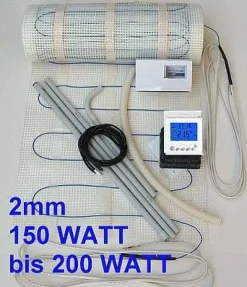 elektrische FUßBODENHEIZUNG qm 1 1,5 2 2,5 5 3 4 5 6 7 8 9 10 12 14 16 18 20 21 24m²