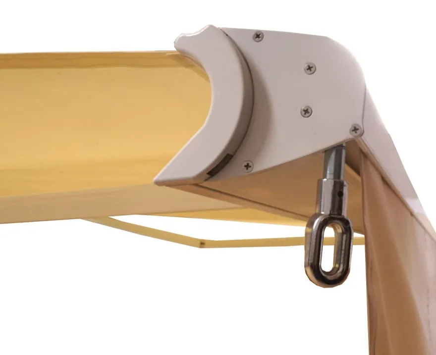 Elektrische Vollkassetten-Markise T124, 5x3m ausfahrbarer Volant