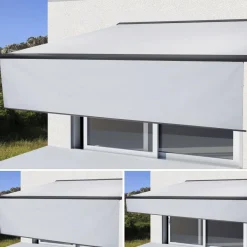 Elektrische Vollkassetten-Markise T124, 5x3m ausfahrbarer Volant