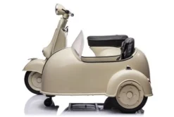 Elektro Kindermotorrad, Kinder Moped Vespa für 2 Kinder mit Beiwagen lizenziert, Elek
