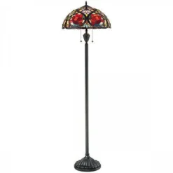 Elstead Larissa 2-flammig Stehlampe Tiffany Stil Bronze design