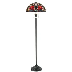 Elstead Larissa 2-flammig Stehlampe Tiffany Stil Bronze design