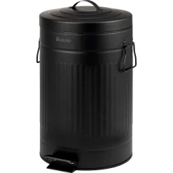 eluno Abfalleimer Vintage, Treteimer, 12 Liter Fassungsvermögen aus Metall
