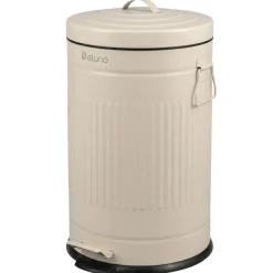 eluno Abfalleimer Vintage, Treteimer, 20 Liter aus Metall