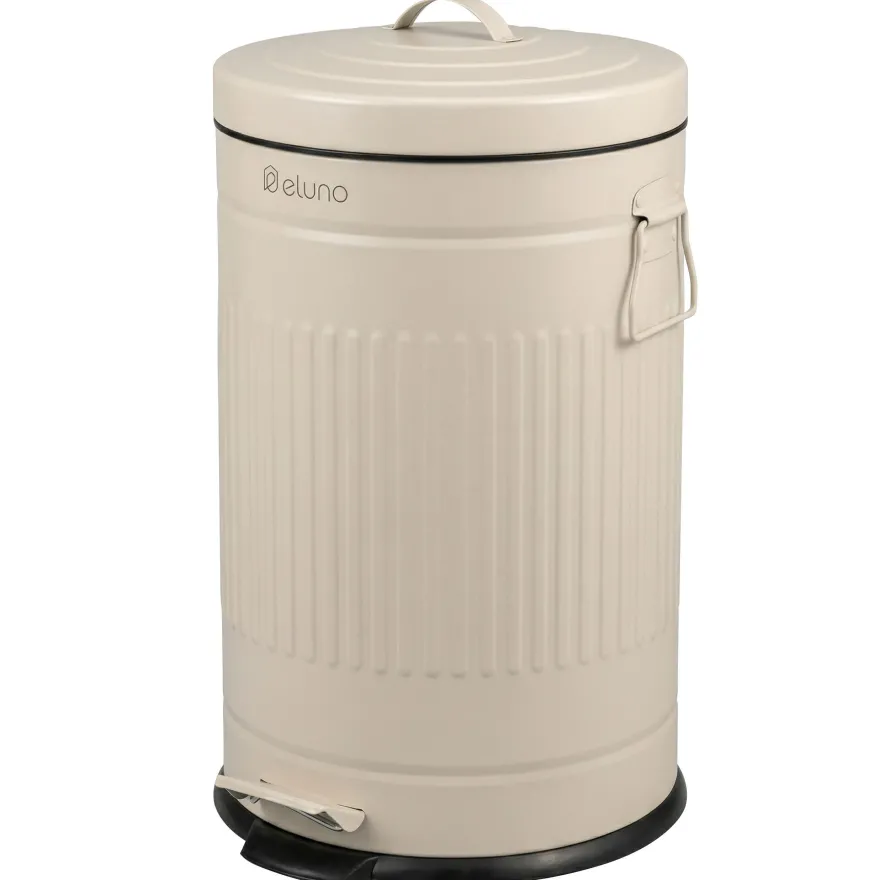 eluno Abfalleimer Vintage, Treteimer, 20 Liter aus Metall