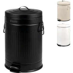 eluno Abfalleimer Vintage, Treteimer, 20 Liter aus Metall