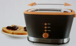 Emerio TO-108126.5 Toaster 820W Krümel Auftau Aufback Stopp Brotaufsatz BLK ORG