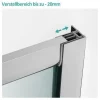 EMKE Duschkabine 90x90x195 Schiebetür Runddusche Viertelkreis Nano Dusche ESG