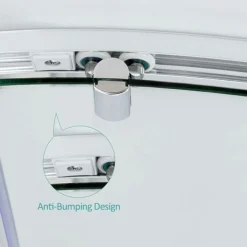 EMKE Duschkabine 90x90x195 Schiebetür Runddusche Viertelkreis Nano Dusche ESG