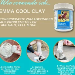 EMMA Cool Clay essigsaure Tonerde - Tonerde Pferd I Cool Clay dopingfrei 3 * 1,5 Kg