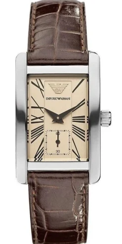 Emporio Armani Armbanduhr Silber Braun Beige AR0154