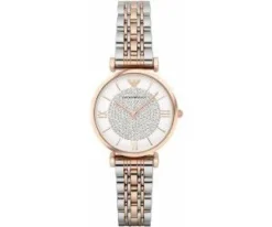 Emporio Armani Damen Analog Quarz Uhr mit Edelstahl Armband AR1926