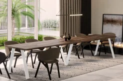 ENDO XXL Esstisch Lungo WEISS 130-405 cm ausziehbar Kulissentisch Esszimmertisch NEU