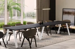 ENDO XXL Esstisch Lungo WEISS 130-405 cm ausziehbar Kulissentisch Esszimmertisch NEU