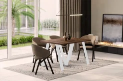 ENDO XXL Esstisch Lungo WEISS 130-405 cm ausziehbar Kulissentisch Esszimmertisch NEU