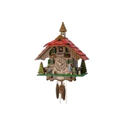 Engstler - 4443 QM - Kuckucksuhr - Quarz - Nussbaum - mit Musik - 31 cm