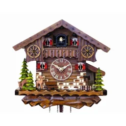 Engstler - 445 QM - Kuckucksuhr - Quarz - Nussbaum - mit Musik - 26 cm