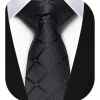 Enlision Schmale Herren Krawatte 6cm Kariert Schwarz