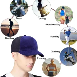 Enwokran Baseballkappe Herren, verstellbar, Netzrücken, Sommerhut