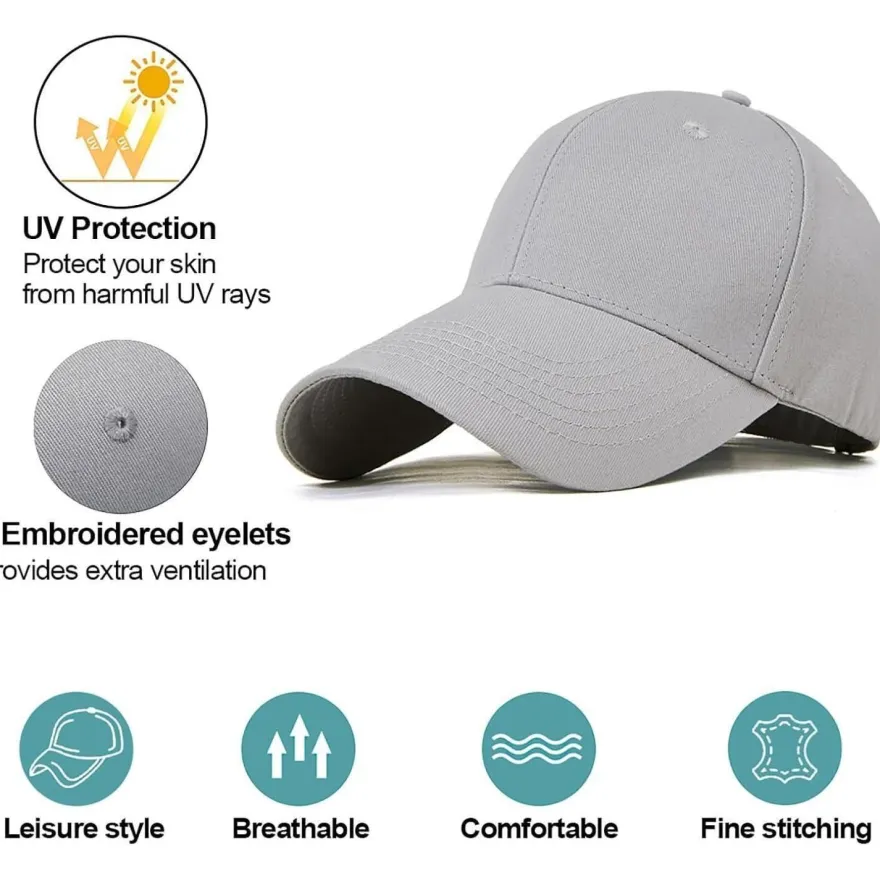 Enwokran Baseballkappe Unisex Klassische Sonnenschutz Baumwolle Verstellbar