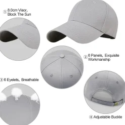Enwokran Baseballkappe Unisex Klassische Sonnenschutz Baumwolle Verstellbar