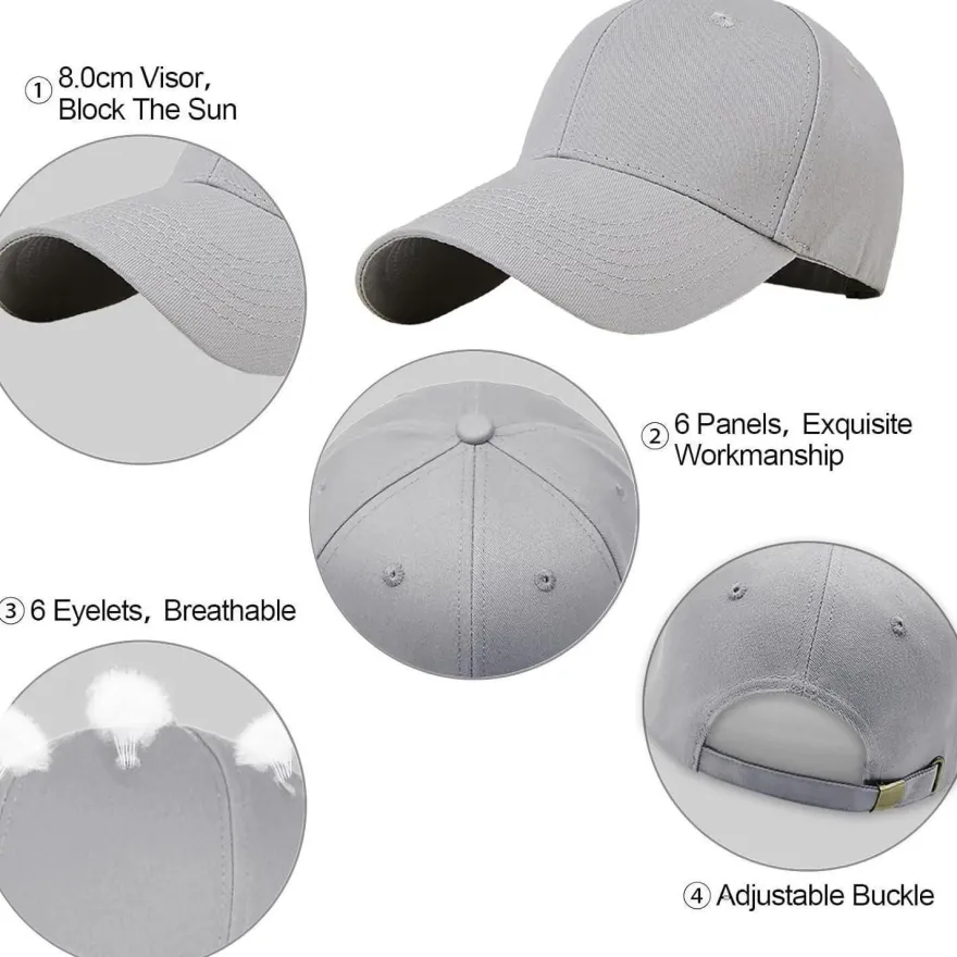 Enwokran Baseballkappe Unisex Klassische Sonnenschutz Baumwolle Verstellbar