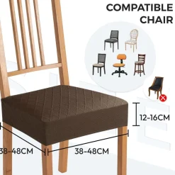 Eozakavod Jacquard Esszimmerstuhlbezüge 6er Set - Universale