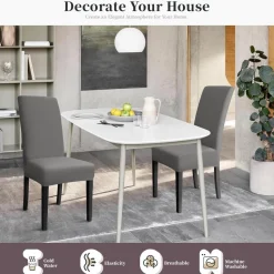 Eozakavod Stuhlhussen 4er Set Grau - Moderne Stretch Stuhlbezüge für Esszimmer