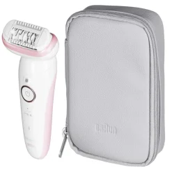 Epilierer Braun Silk-pil 9 mit 40 Pinzetten, weiß und gold