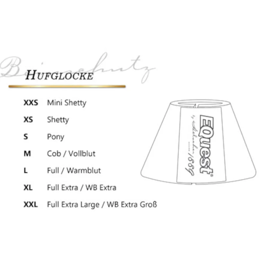 EQuest Neopren Hufglocke Crystal, 2er Set, schwarz - M / Cob