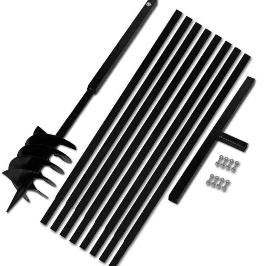 Erdbohrer mit Griff 180 mm Verlängerungsrohr 9 m