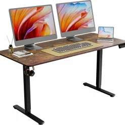 Ergomaker Höhenverstellbarer Schreibtisch 160x70cm, Elektrisch mit